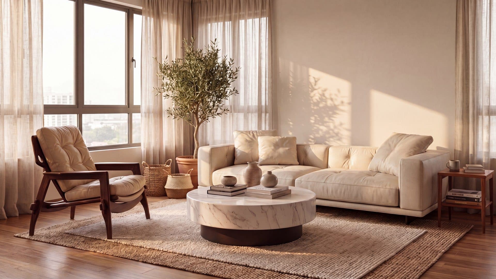 A beautifully furnished Singapore living room